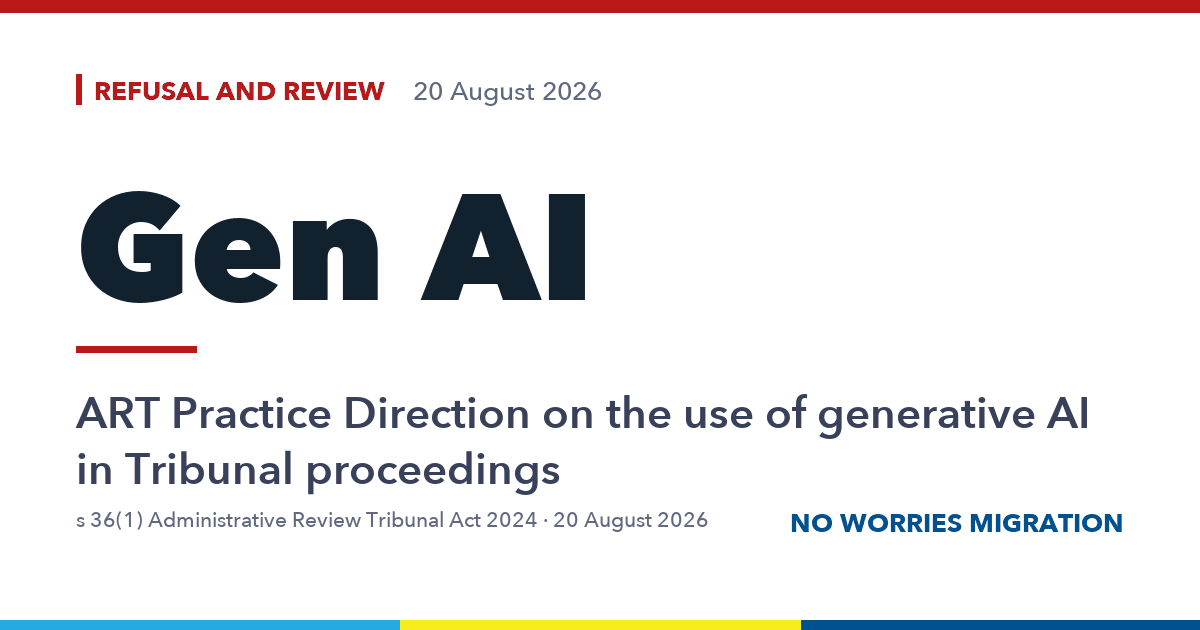 Gen AI. ART Practice Direction on the use of generative AI in Tribunal proceedings