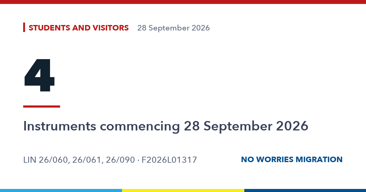 4. Instruments commencing 28 September 2026